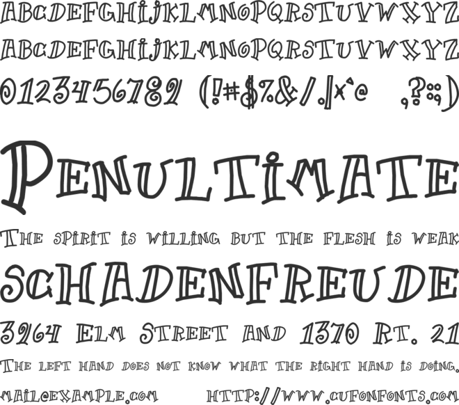 Goofball font preview
