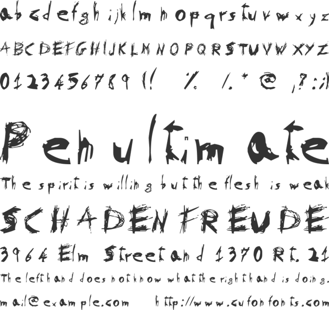 Psychotika font preview
