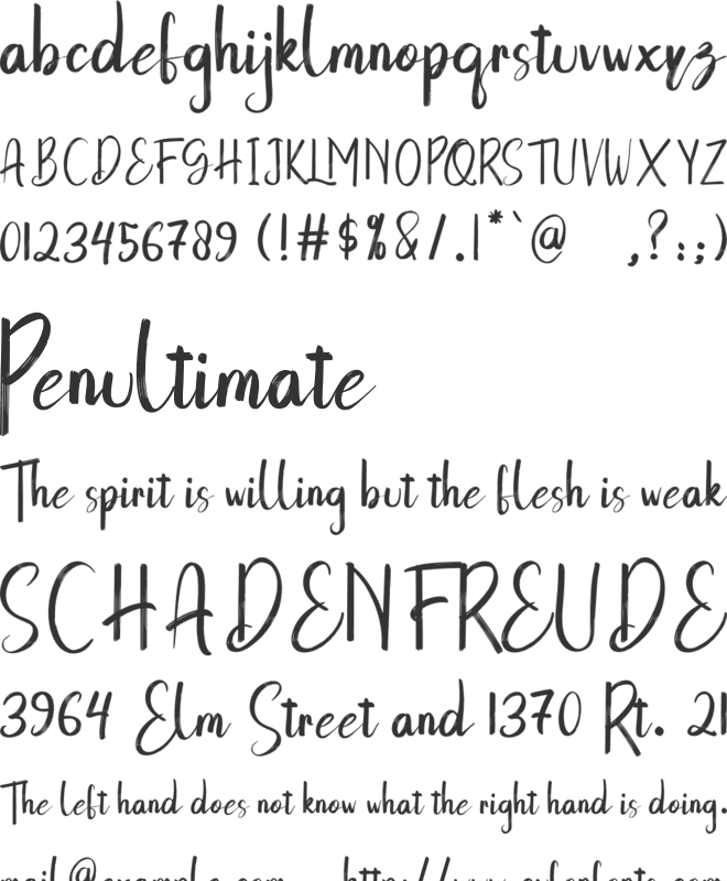 Telor font preview