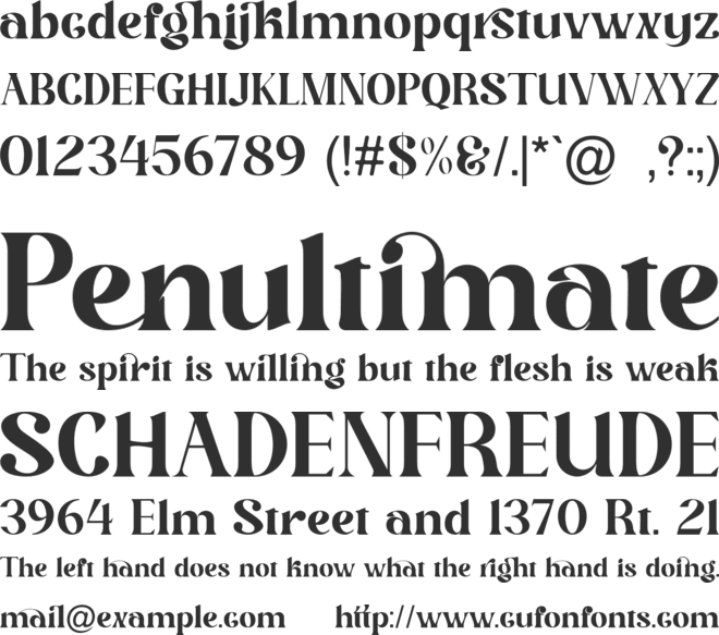 Attena font preview