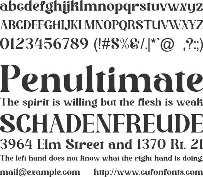 Attena font preview