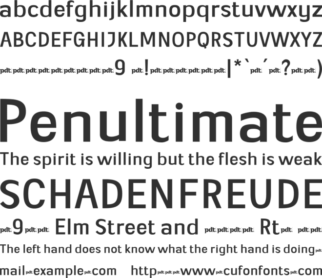 Genia personal use font preview