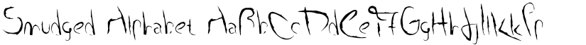 Smudged Alphabet font