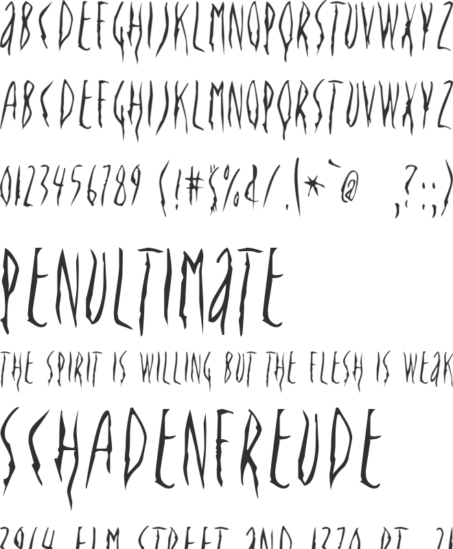 Deportees font preview