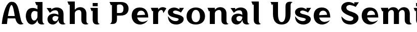 Adahi Personal Use Semi Bold font