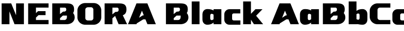 NEBORA Black font