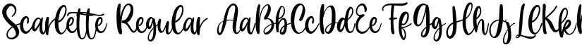 Scarlette Regular font