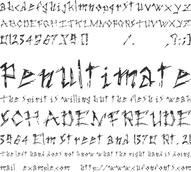 The Dark Ages font preview