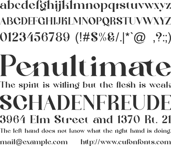 Athios font preview