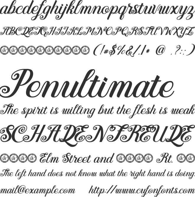 Clement Times font preview