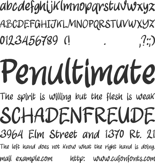 My First Font font preview