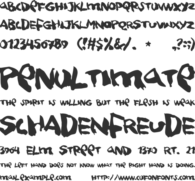 Squitcher font preview