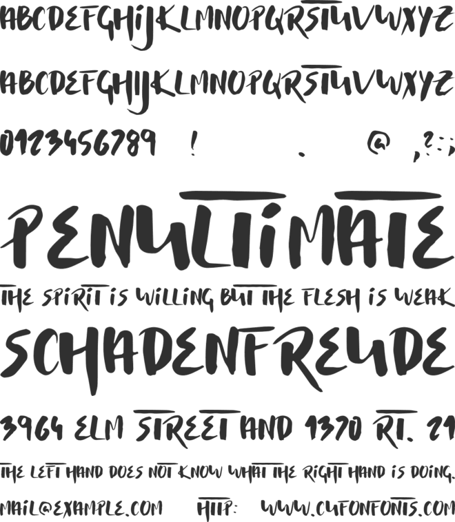 Musterion font preview
