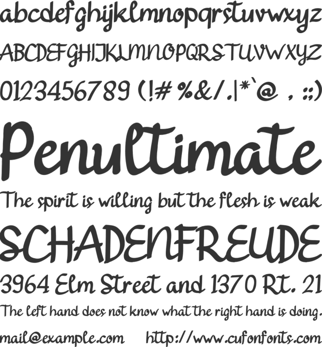 Gendhist Demo font preview