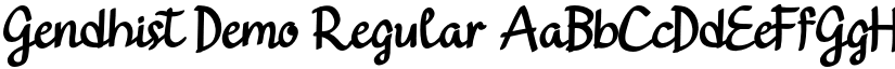 Gendhist Demo Regular font