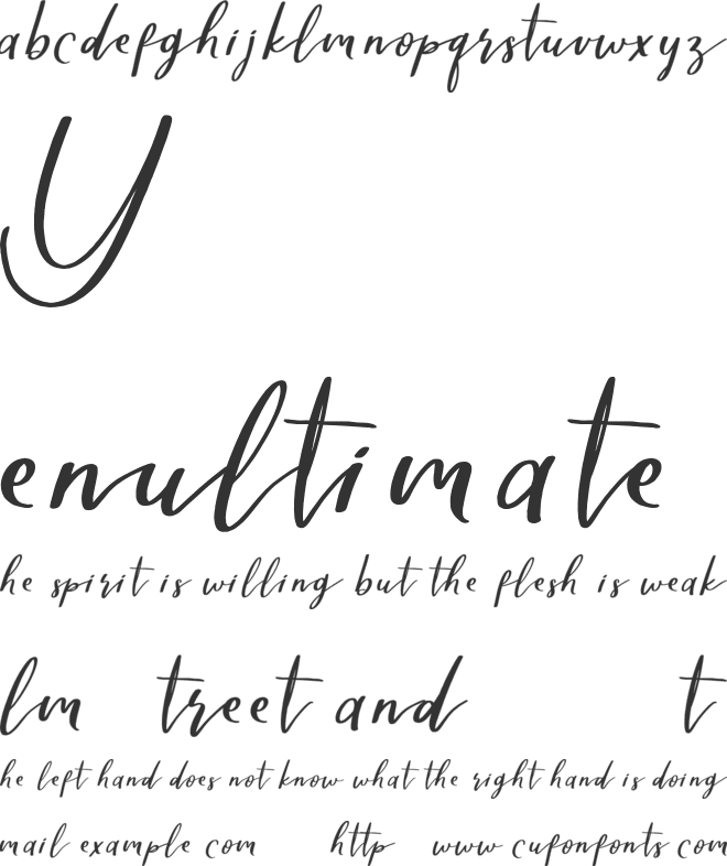 Yellove DEMO font preview