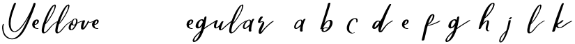 Yellove DEMO Regular font