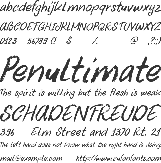 DK Uncle Oscar font preview