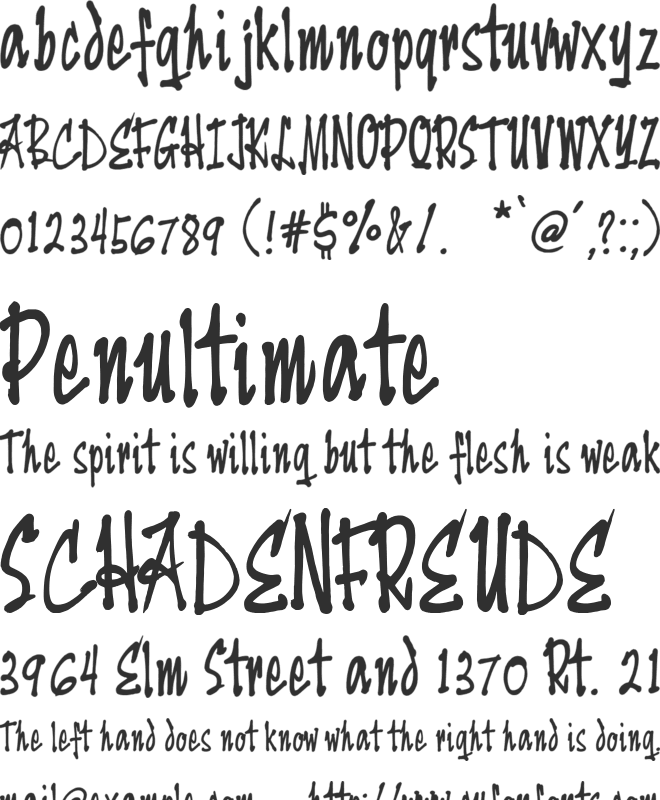YenGee font preview