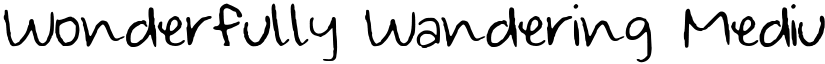 Wonderfully_Wandering Medium font