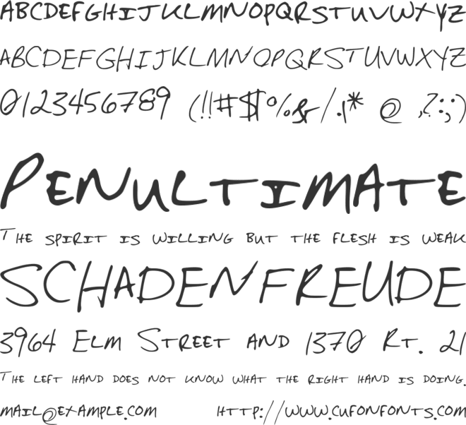 SaraDunn_Hand font preview