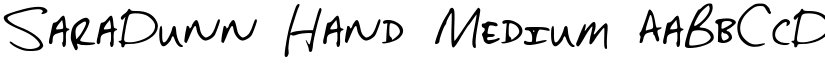 SaraDunn_Hand Medium font