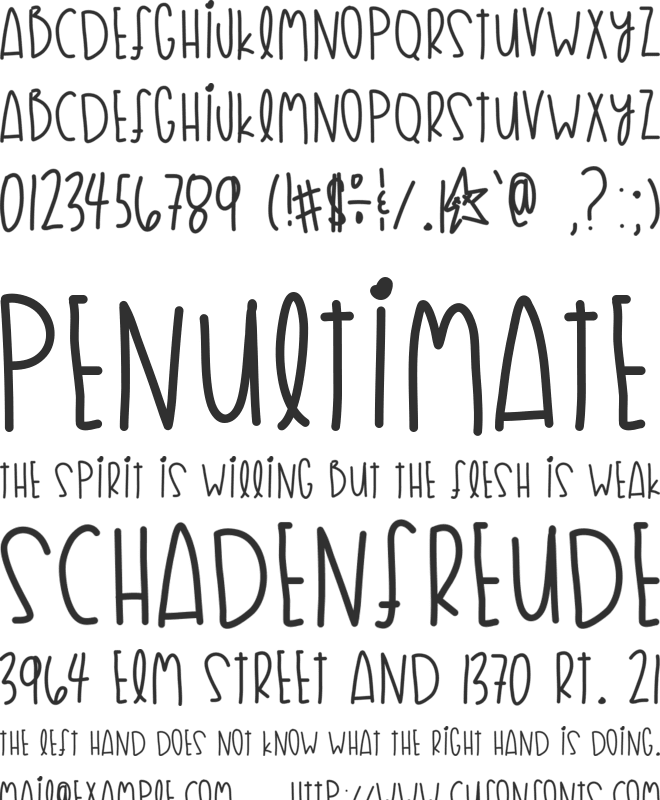 FlyknitLife font preview