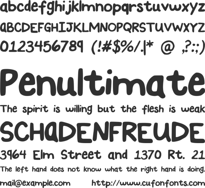 YouAreJustMyType font preview