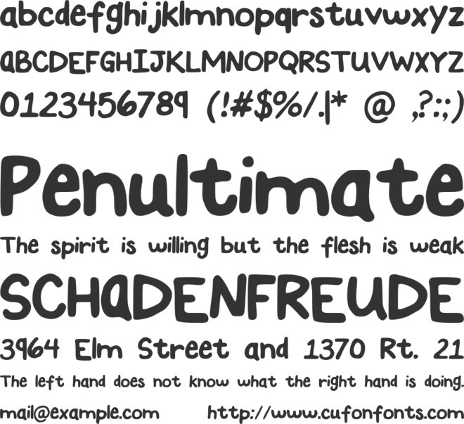 YouAreJustMyType font preview