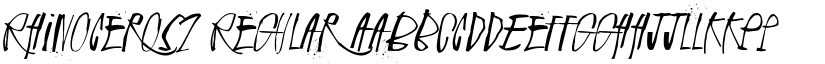 Rhinoceros2 Regular font