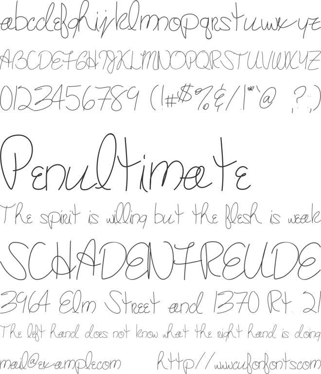 maryshandwriting font preview