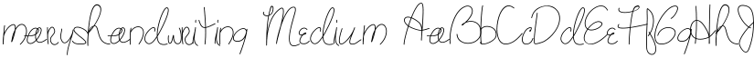 maryshandwriting Medium font