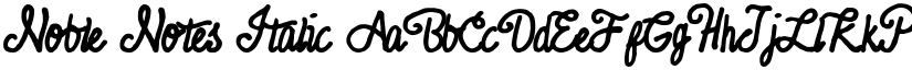 Noble Notes Italic font