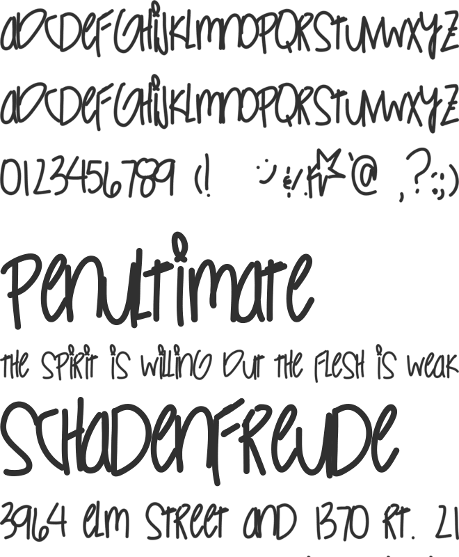 ChargedUp font preview