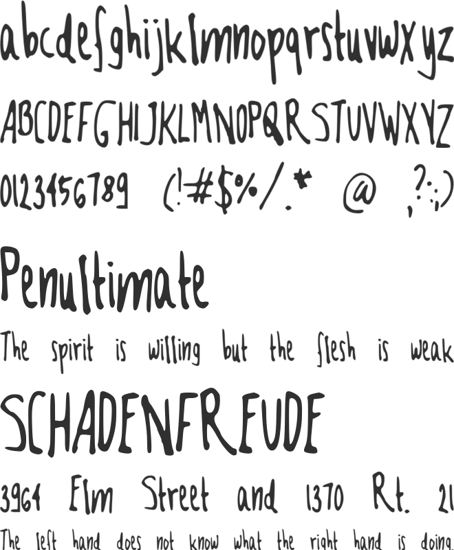 Mfooont font preview