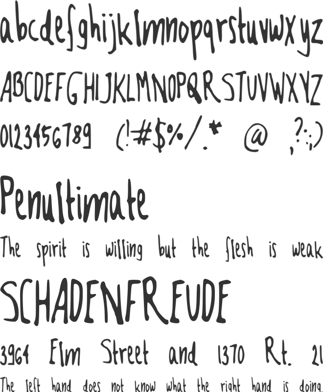 Mfooont font preview