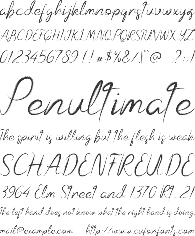 Goresant Brush font preview