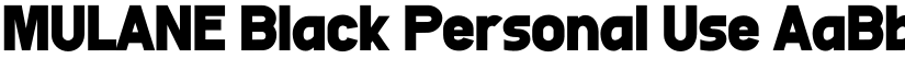 MULANE Black Personal Use font