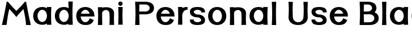 Madeni Personal Use Black font