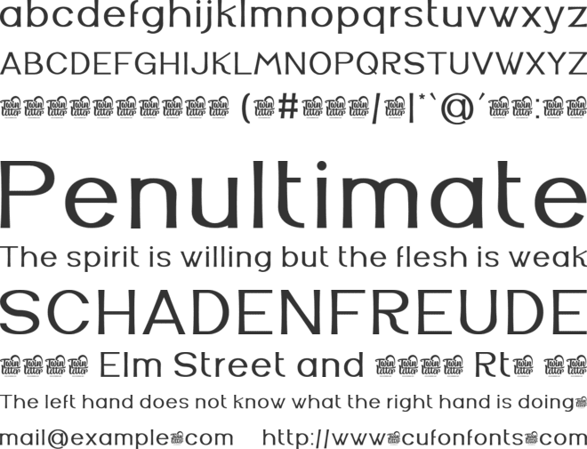 Madeni Personal Use font preview