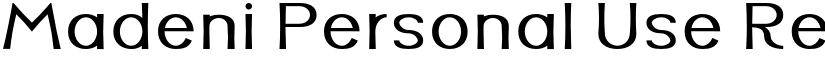 Madeni Personal Use Regular font