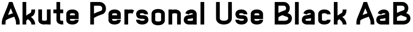 Akute Personal Use Black font