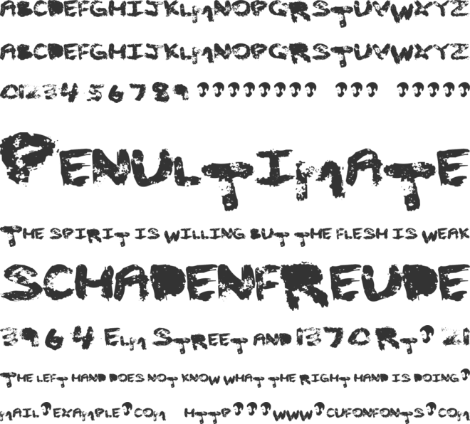 OPN Cleagh E font preview