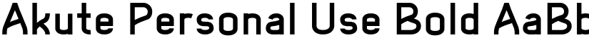 Akute Personal Use Bold font