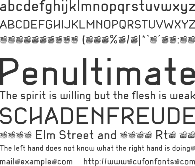 Akute Personal Use font preview