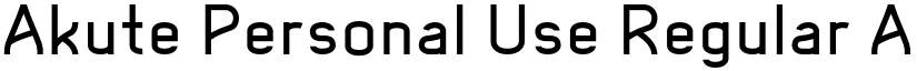 Akute Personal Use Regular font