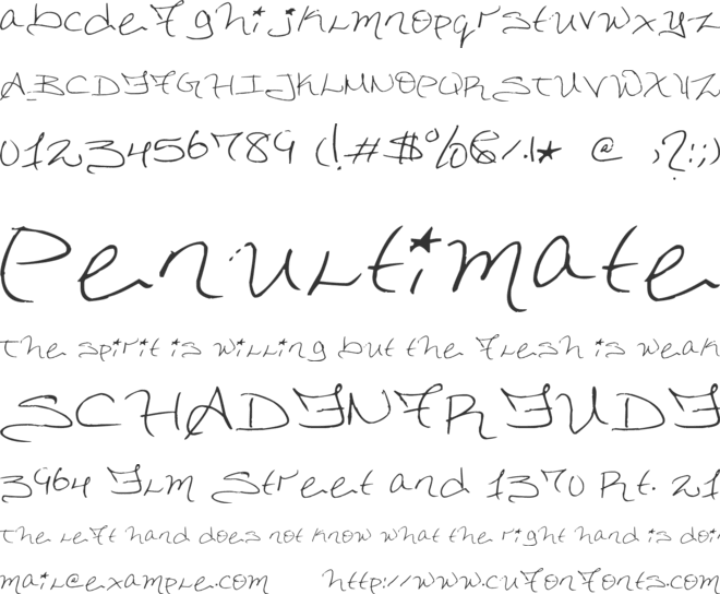 Dorkified Distortion font preview