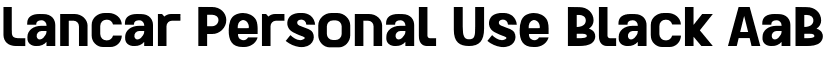 Lancar Personal Use Black font