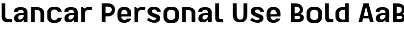 Lancar Personal Use Bold font