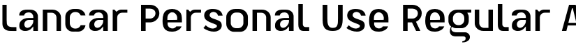 Lancar Personal Use Regular font